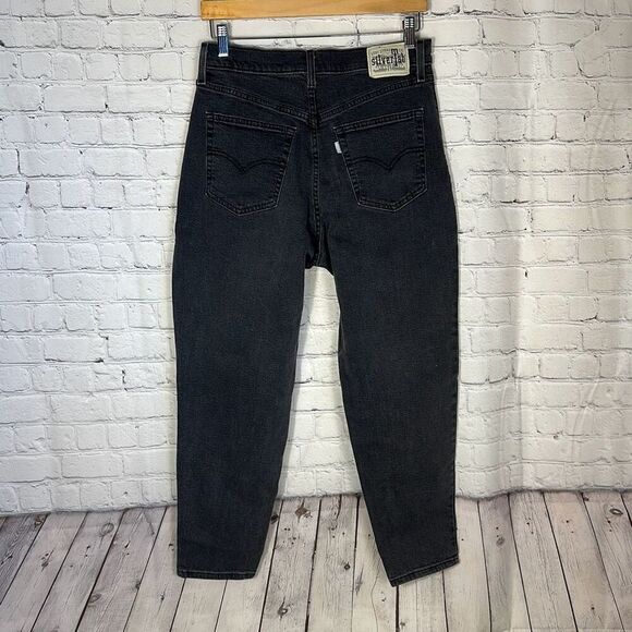 Silvertab Gray Charcoal Wash High Rise Baggy Grunge Mom Jeans Womens W30 L27 - Picture 7 of 11